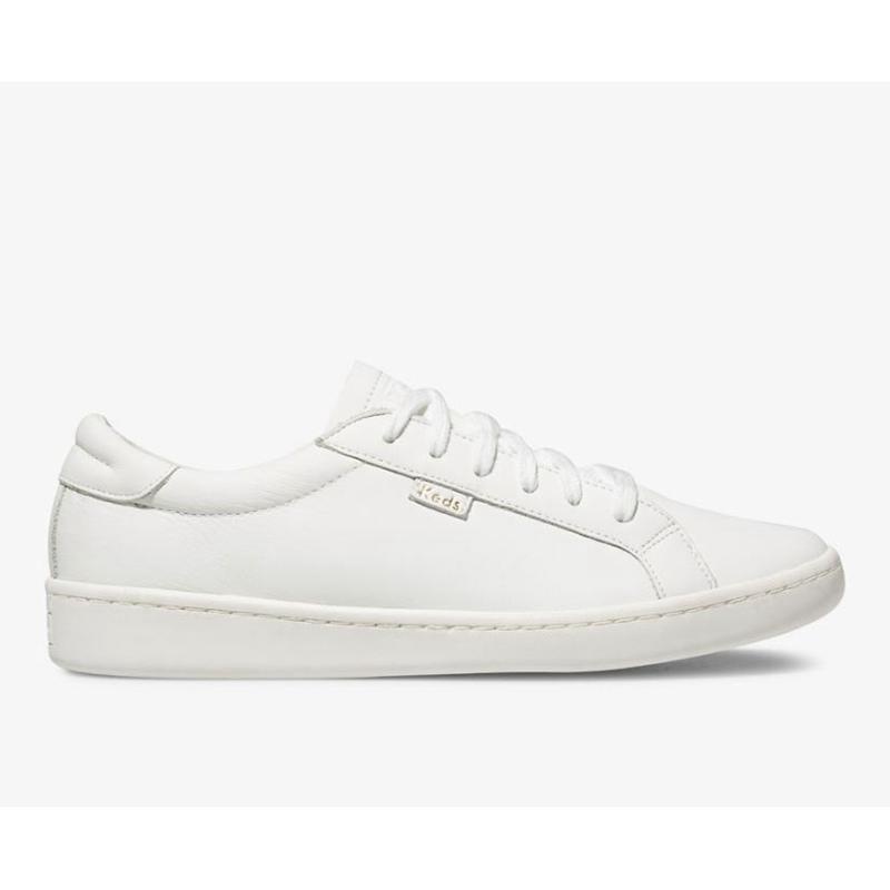 Keds Ace Leather Sneakers Kadın Beyaz | MIFKB-6407